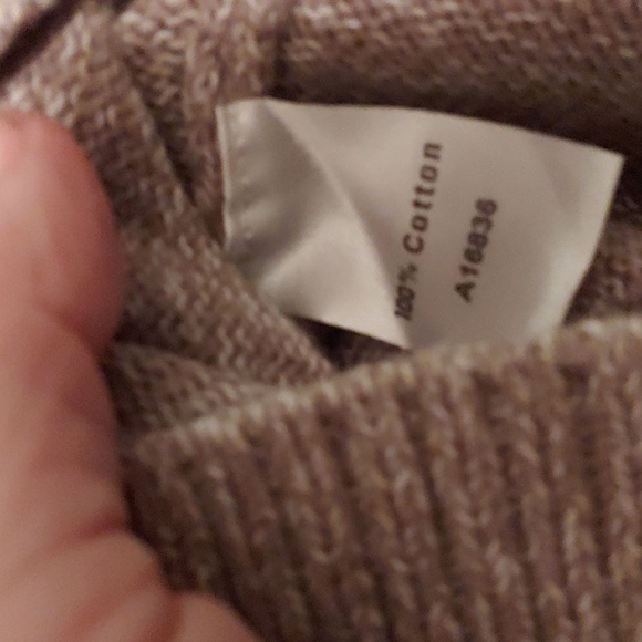 The TOG Shop V neck light brown 100% Cotton sweater size L - Picture 6 of 6